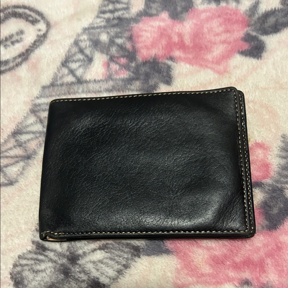 Lodis Black Leather Bi-Fold Wallet